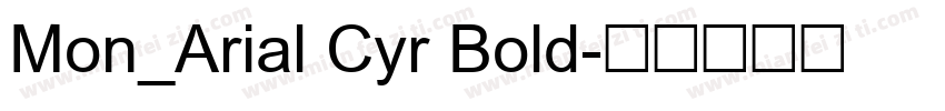 Mon_Arial Cyr Bold字体转换